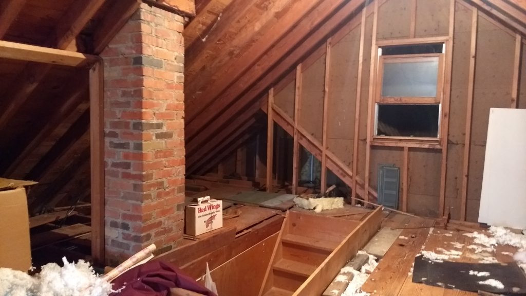 Before of our Attic Before Converting it Into a Bedroom